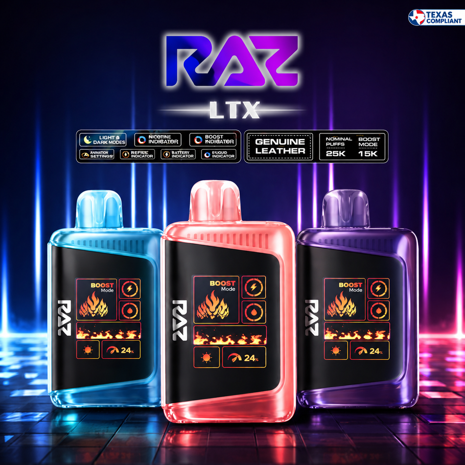 RAZ LTX 25000 Disposable Vape - Display of 5 (Texas Complaint)