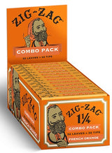 Zig Zag French Orange Rolling Papers + Tips Combo Pack 1 1/4 - Display of 24
