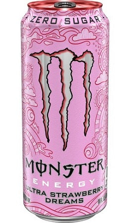 Monster Energy Drink Zero Ultra Strawberry Dreams 16oz - Pack of 24