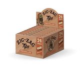 Zig Zag Unbleached Prerolled Filter Tips - Display of 20