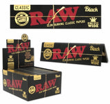 Raw Classic Black Rolling Paper King Size Wide - Display of 50