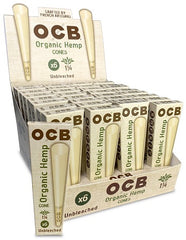 OCB Organic Hemp Cones 1 1/4 Size 6 Pack - Display of 32