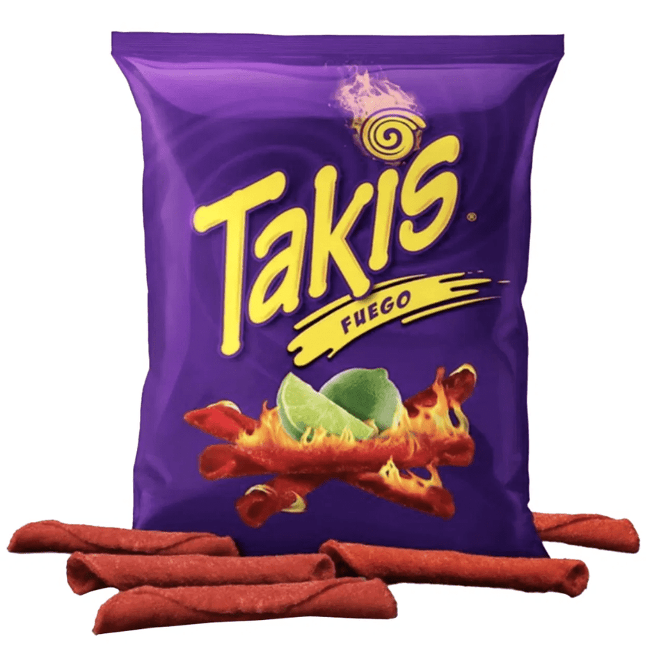 Takis Fuego 92.3g - Display of 20 (MSRP $2.99 Each)