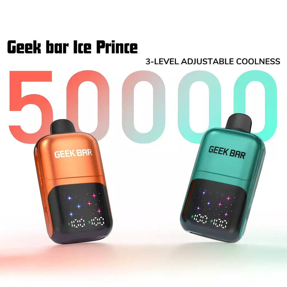 Geek Bar Ice Prince 50K Puffs 30mL Disposable Vape - Display of 5