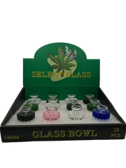 14mm Select Glass Bowl Gear Shape 12 Count Display ($6.99 MSRP)