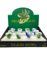 14mm Select Glass Bowl Color Mix 12 Count Display ($6.99 MSRP)