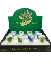 14mm Select Glass Bowl Color Mix 12 Count Display ($6.99 MSRP)