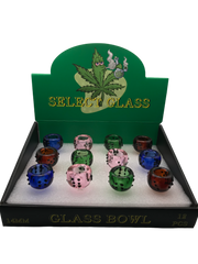 14mm Select Glass Bowl Dice 12 Count Display ($6.99 MSRP)