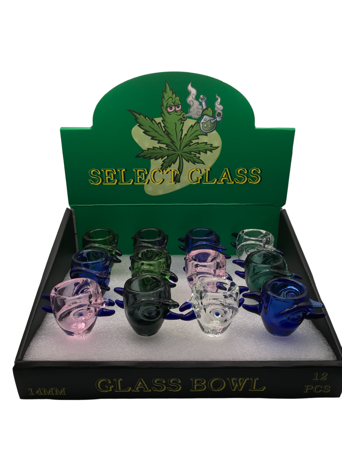 14mm Select Glass Bowl Dragon Eye 12 Count Display ($6.99 MSRP)