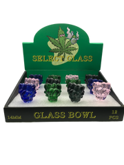 14mm Select Glass Bowl Flaming Head 12 Count Display ($7.99 MSRP)