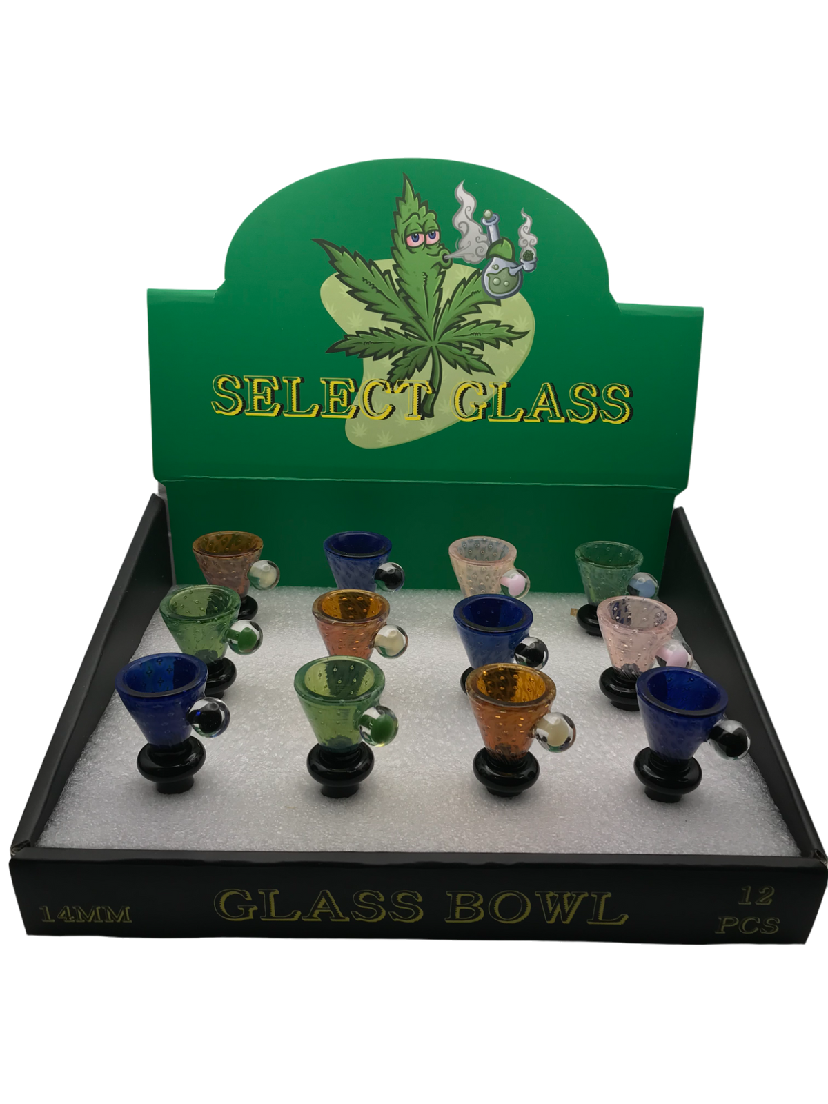 14mm Select Glass Bowl Premium 12CT Display ($11.99 MSRP)