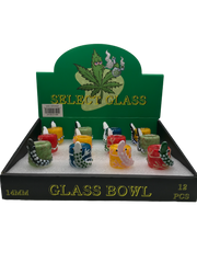 14mm Select Glass Bowl Toad 12 Count Display ($9.99 MSRP)