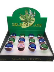 14mm Select Glass Bowl USA 12 Count Display ($6.99 MSRP)