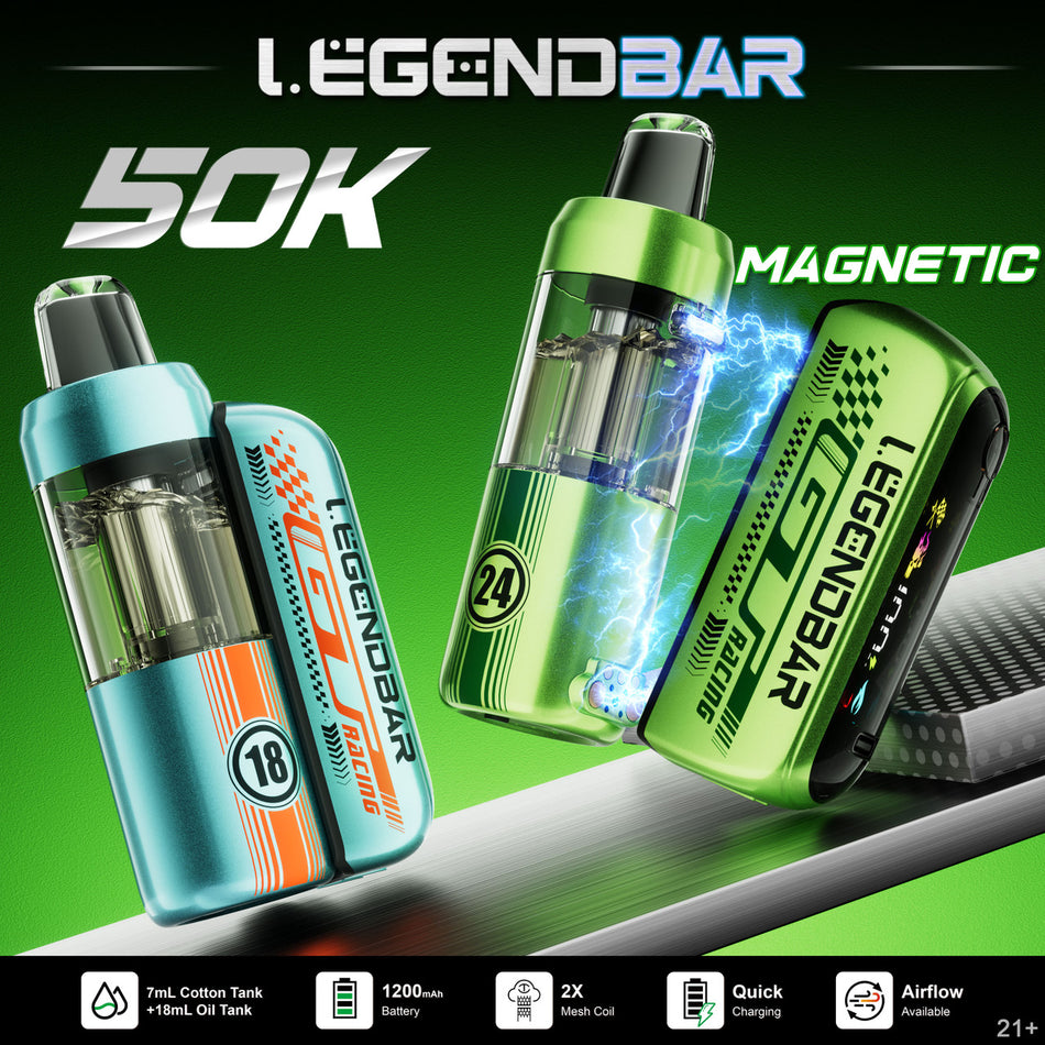 Legend Bar 50K Puffs 25mL Disposable Vape - Display of 5