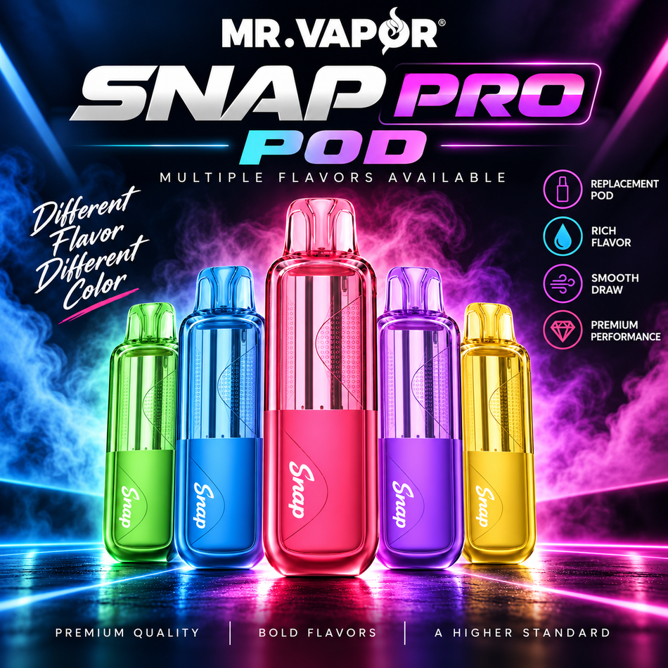 Mr. Vapor Snap Pro Pod 50K Puffs Disposable Vape - Display of 5