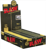 RAW Black Classic Papers 1 1/4" Size - Display of 24