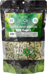 Earth Kratom Organic Capsules - 500 Count