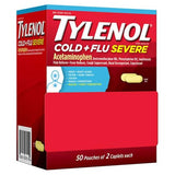 Tylenol Cold & Flu Severe 2pk Pouch 50ct Display
