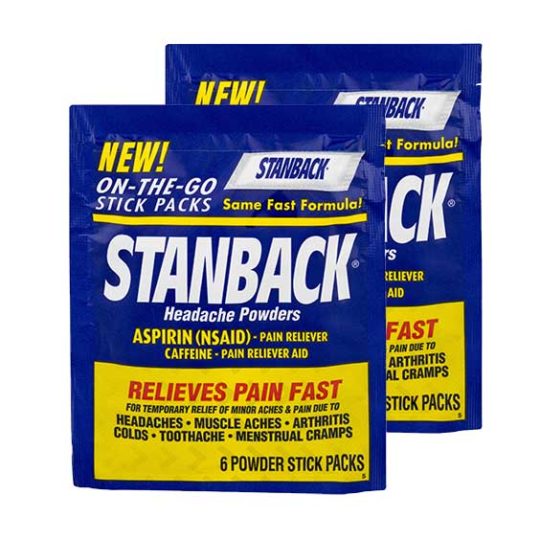 Stanback Pain Reliver 12 Packets 6 Packs Each