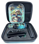 LED Ashtray Skull Island Design Smoking Kit - 7 Piece