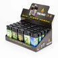 Techno Dual Flame Torch Assorted Designs - Display of 25 (MSRP $4.99 Each)