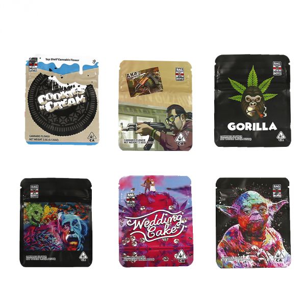 3.5g Stash Mylar Bags Assorted Designs - 100 Count Bundle ($24.99 MSRP)