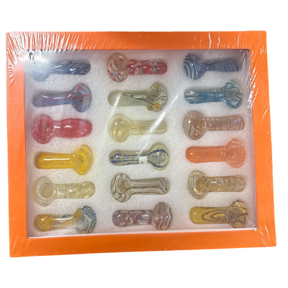 2.5" Apex Mix Heavy Hand Pipes (HPD-202) - Display of 18 (MSRP $14.99 Each)