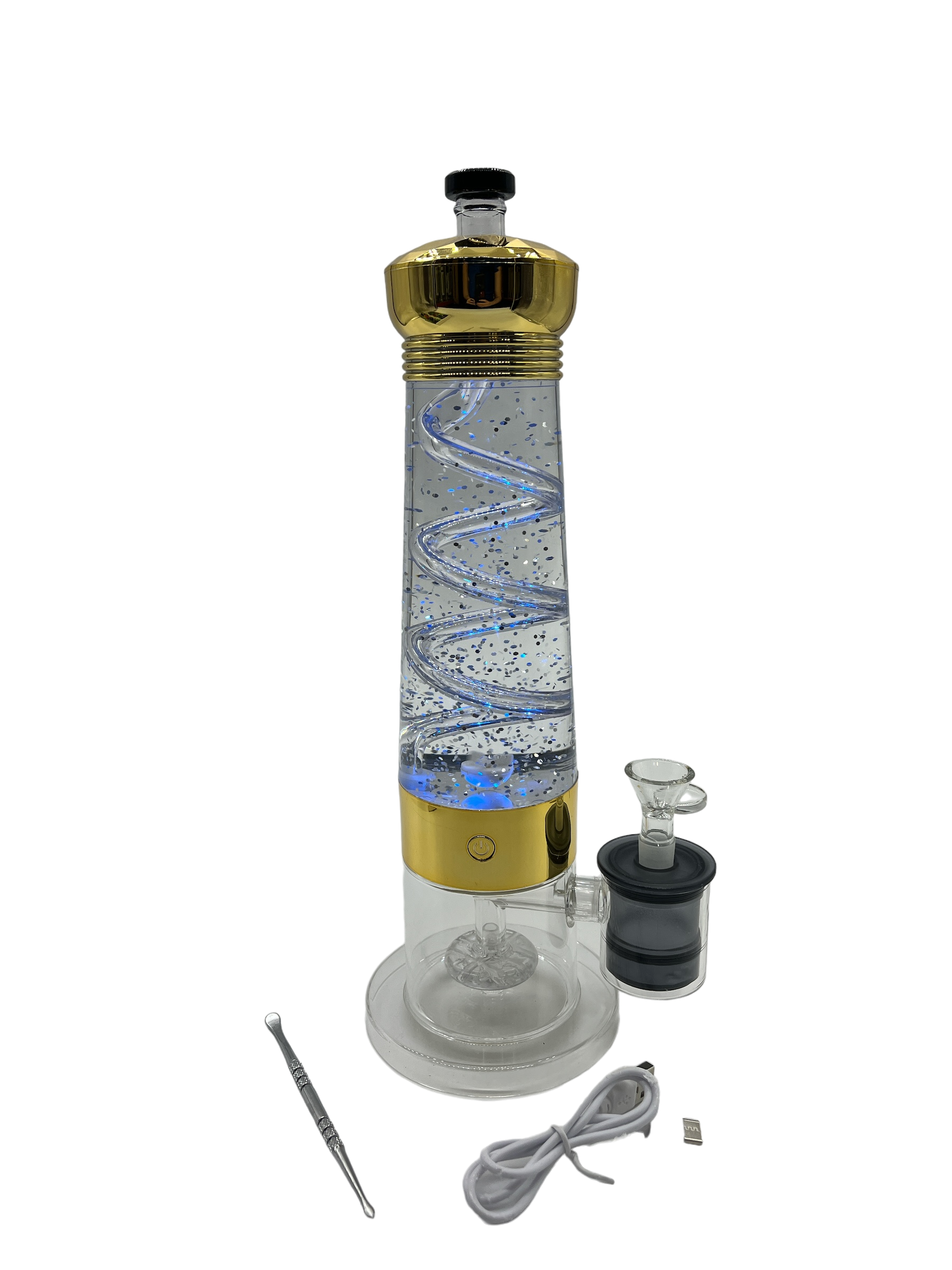 Electric Lava Lamp 13in Glass Bong (MSRP $69.99)