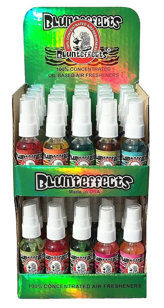 Blunt Black Air Freshener Sprays 1oz Bottles - Display of 50 (MSRP $2.49 Each)