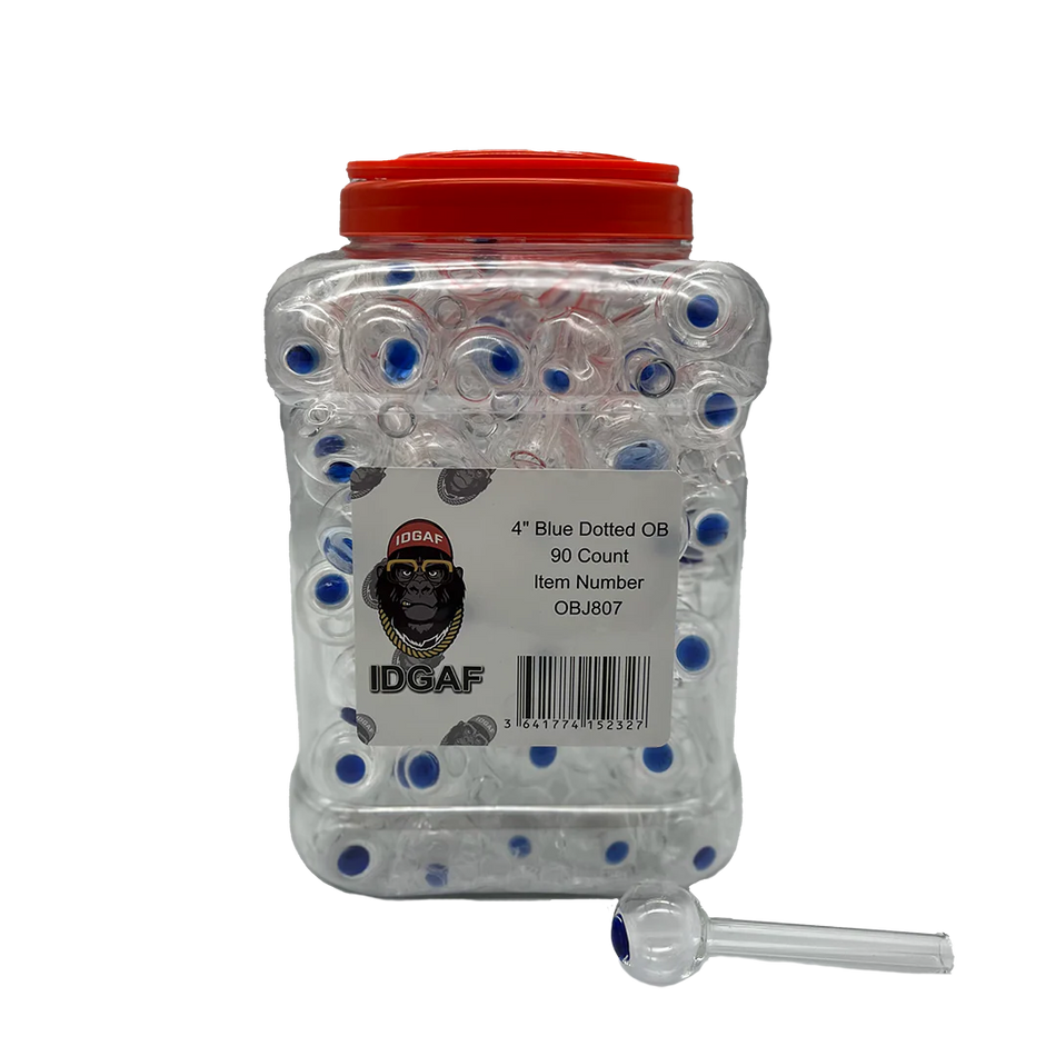 IDGAF 4" Bubbler Mix Color (OBJ64) - Jar of 90 (MSRP $4.99 Each)