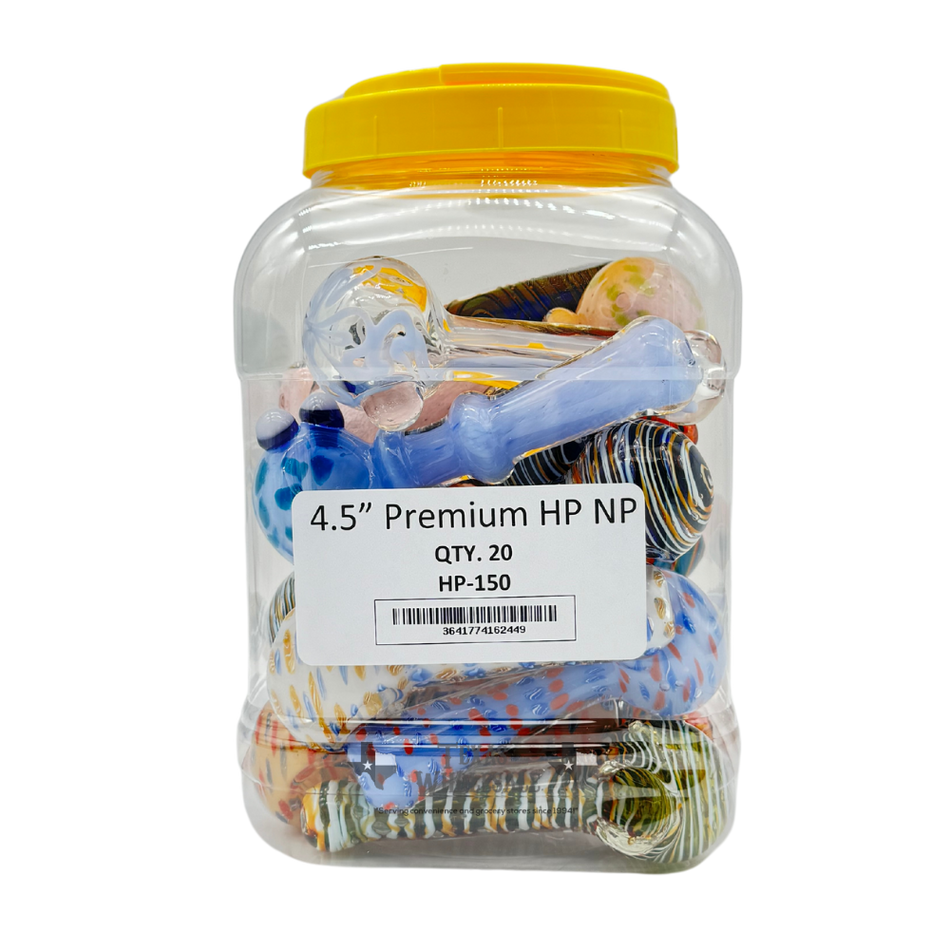 4.5" Premium Hand Pipe Mix Color (HP150) - Jar of 20 (MSRP $14.99 Each)