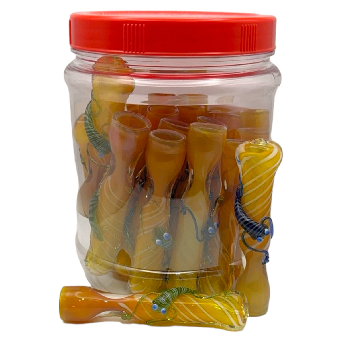 3 Inch Animal One Hitter Heavy Duty Glass 25 Piece Jar