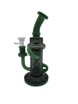 Glass Bong 9in Green Tubes Design (MSRP $49.99)