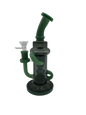 Glass Bong 9in Green Tubes Design (MSRP $49.99)