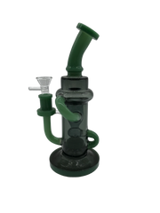 Glass Bong 9in Green Tubes Design (MSRP $49.99)