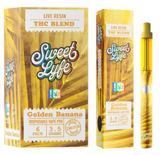 Sweet Lyfe 3.5g Live Resin THC Blend Disposable - Display of 6 (MSRP $49.99 Each)