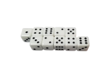 Small White Dice 10mm Board 24ct Display