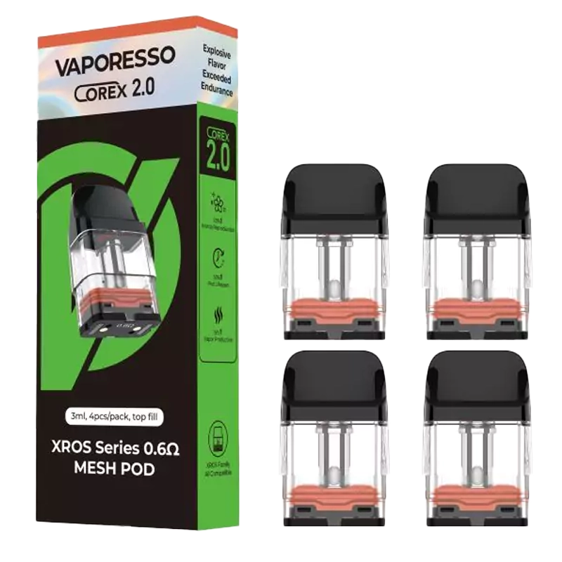 Vaporesso XROS Series 3mL Top Fill Replacement Pods - Pack of 4 (MSRP $19.99)
