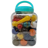 3.75 " IDGAF Hand Pipe Assorted Color - Jar of 24 (HPDJ-600)