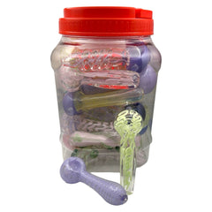 4 Inch Mix Fancy Slime Hand Pipe 30 Piece Jar