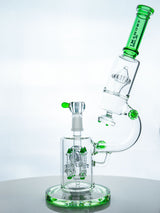 Tsunami 14in Glass Water Pipe Microscope Quad Rocket Domed Perc (MSRP $179.99)