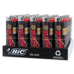 RAW Black Bic Lighter - Display of 50ct