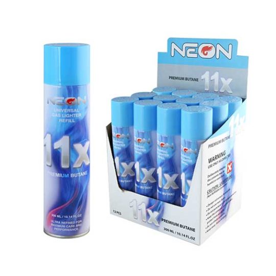 Neon Butane Gas 11x 300ml - 12ct Display