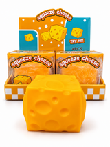 Squeeze Cheese Jumbo Squishy Toy - Display of 4