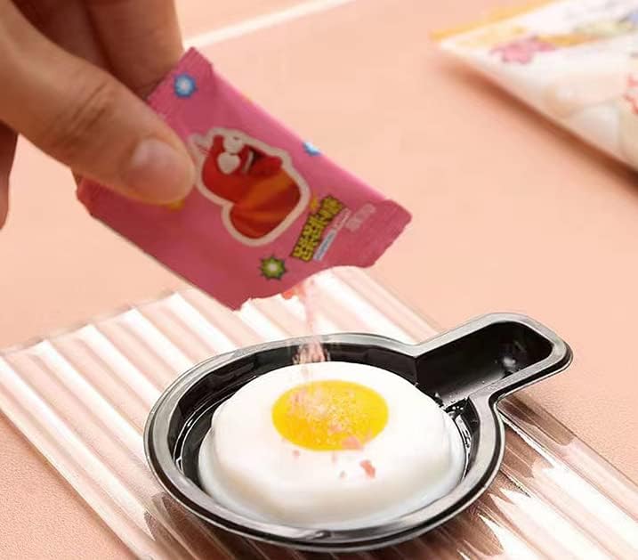 Egg Shaped Candy with Popping Candy and Strawberry Sauce - 10 Piece Display
