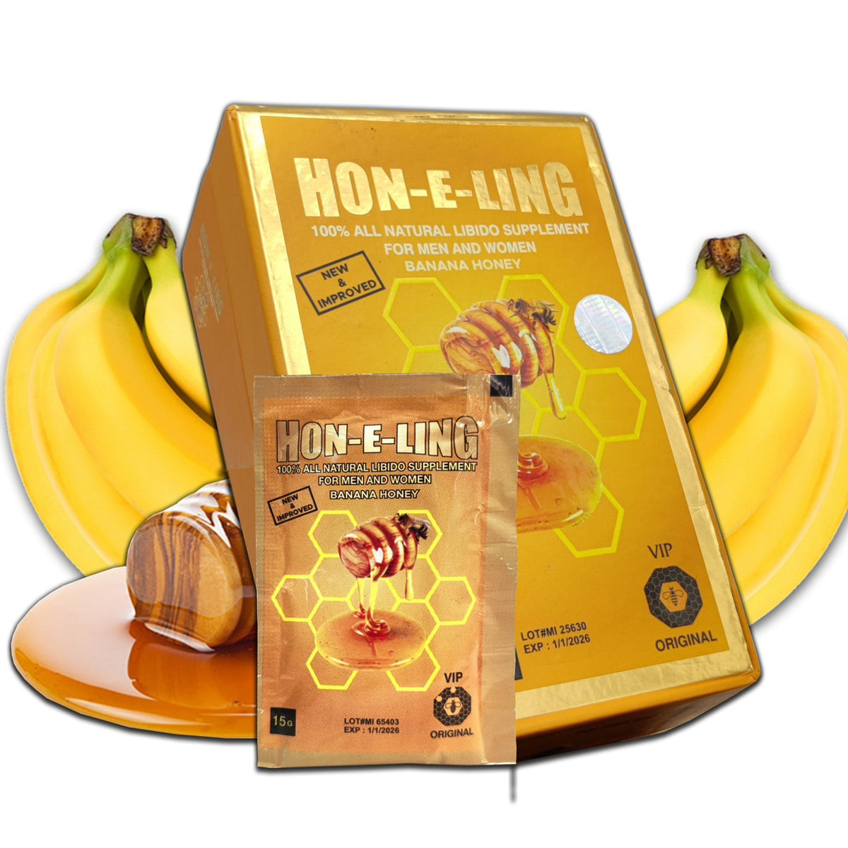 Hon-E-Ling Male Enhancement 25 Satch Display (MSRP $8.99ea)