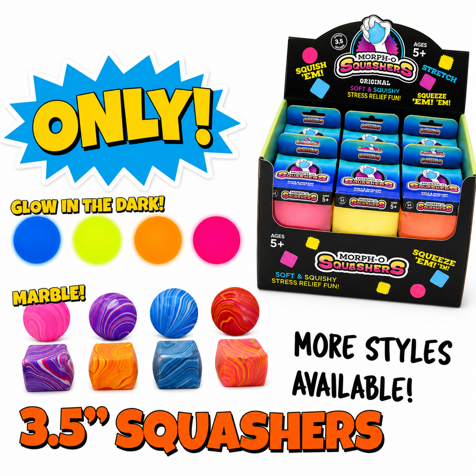 Morph-O Squashers Viral Stress Toys - Display Of 12