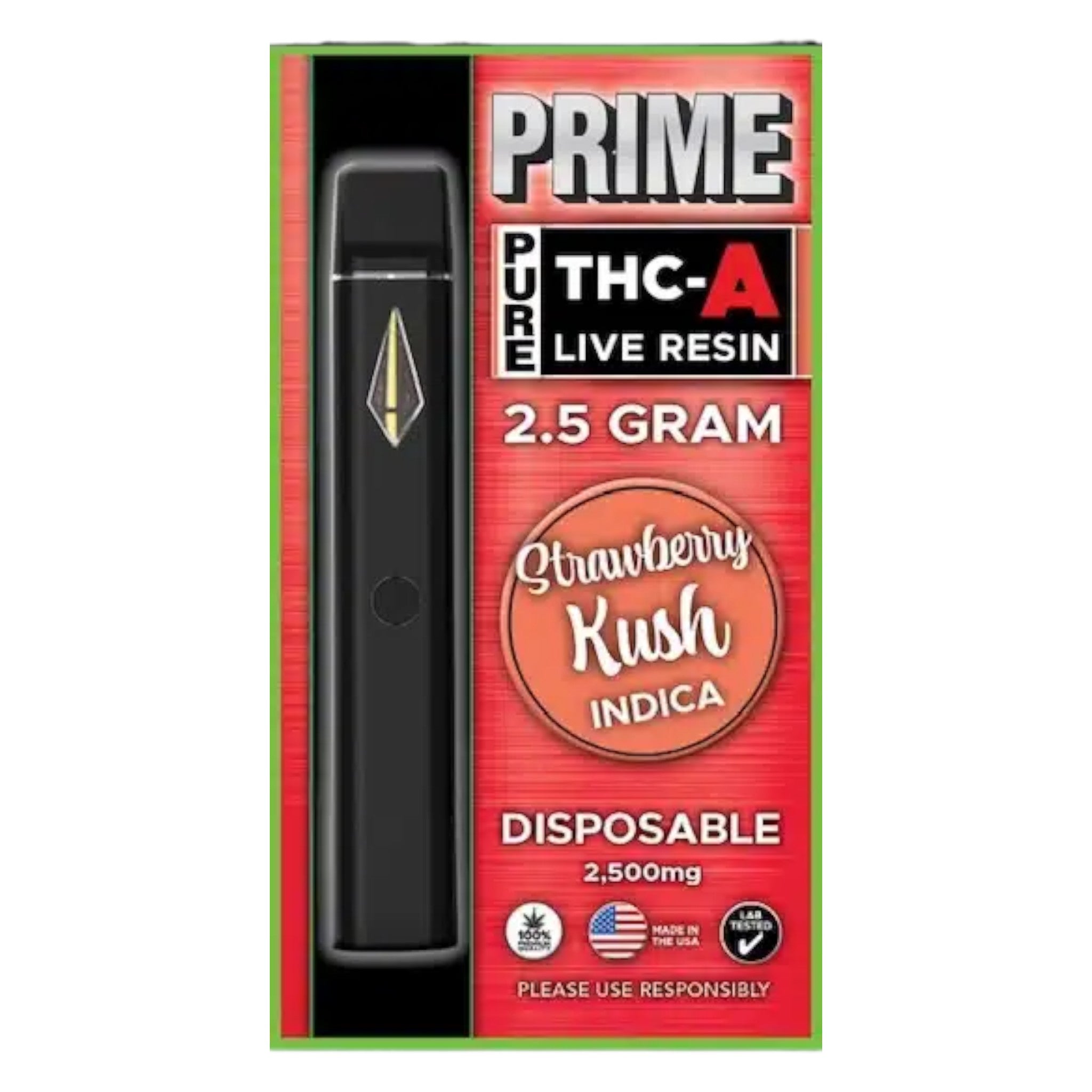 Prime 2.5g THC-A Live Resin Disposable (MSRP $34.99ea)