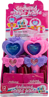 Kids Boom Glowing Magic Wand Candy - Display of 12 (MSRP $5.99 Each)
