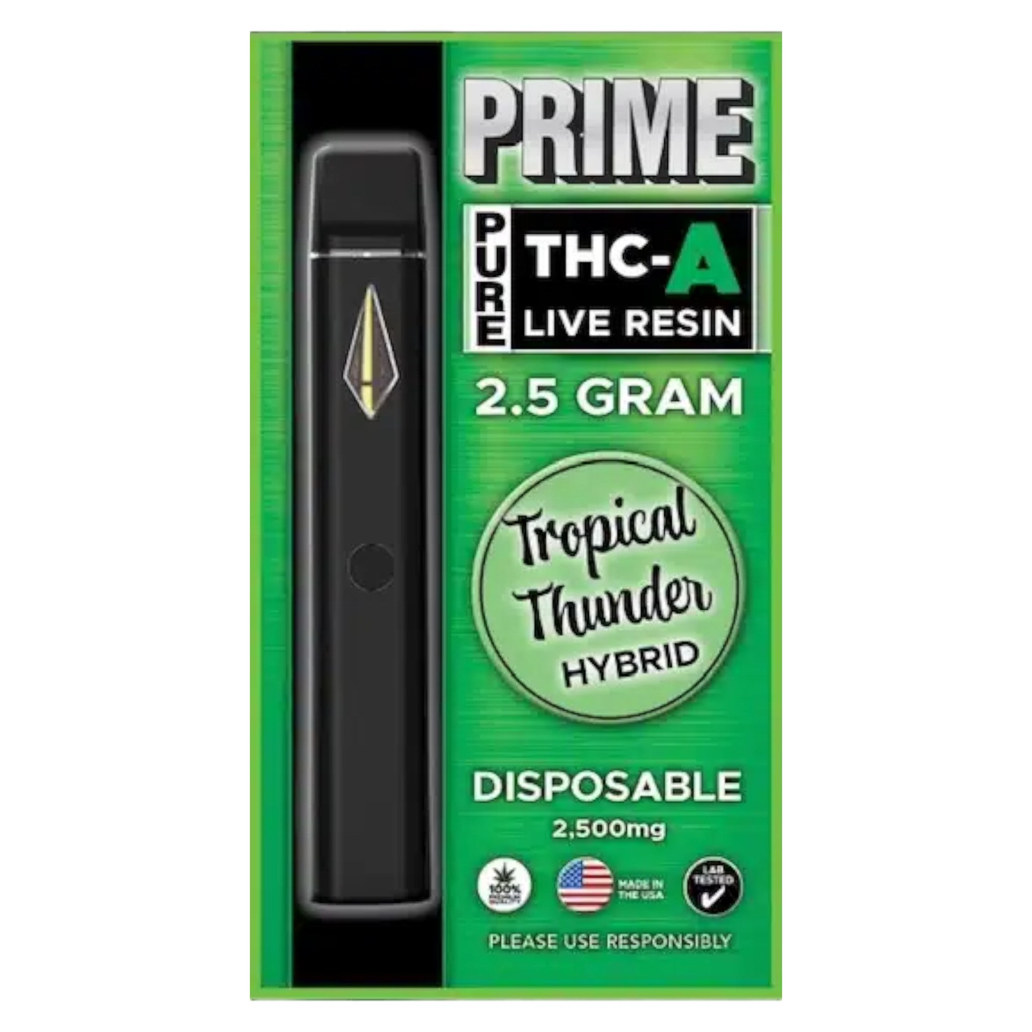 Prime 2.5g THC-A Live Resin Disposable (MSRP $34.99ea)